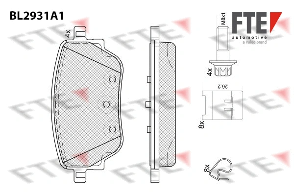 Brake Pad Set, disc brake (BL2931A1)