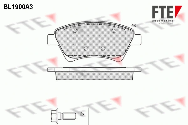 Brake Pad Set, disc brake (BL1900A3)