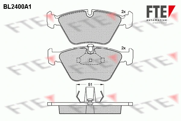 Brake Pad Set, disc brake (BL2400A1)
