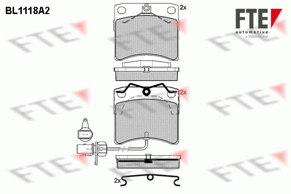 Brake Pad Set, disc brake (BL1118A2)
