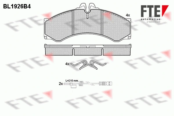 Brake Pad Set, disc brake (BL1926B4)