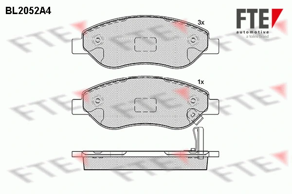 Brake Pad Set, disc brake (BL2052A4)