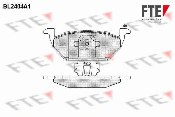 Brake Pad Set, disc brake (BL2404A1)