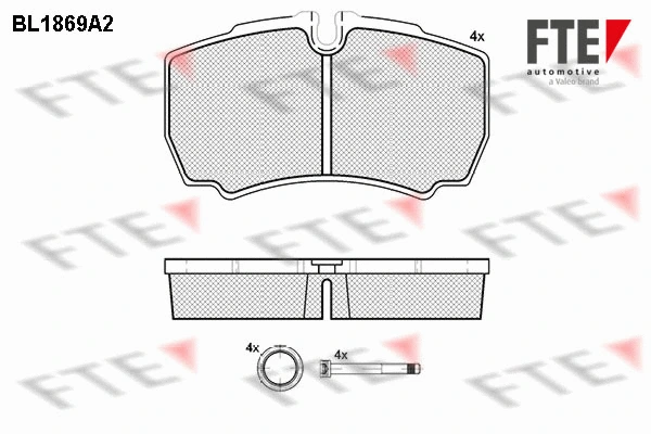 Brake Pad Set, disc brake (BL1869A2)