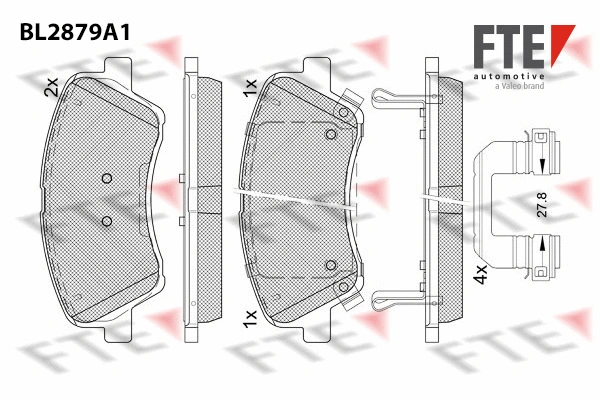 Brake Pad Set, disc brake (BL2879A1)
