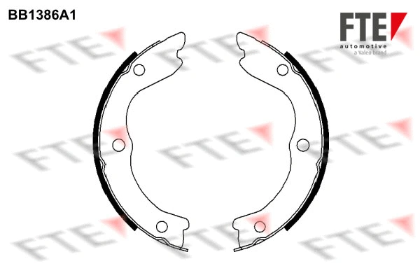 Brake Shoe Set, parking brake (BB1386A1)