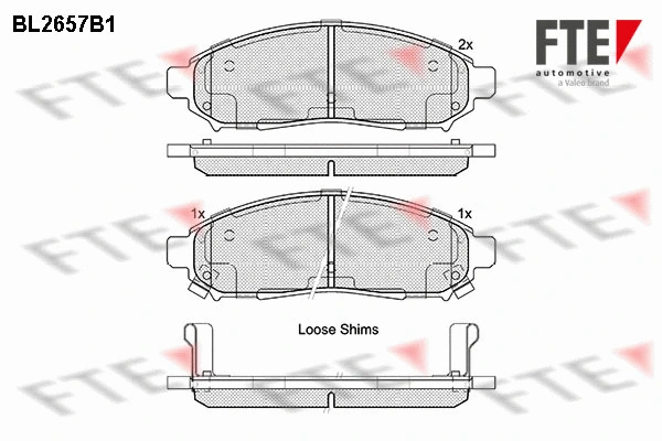 Brake Pad Set, disc brake (BL2657B1)