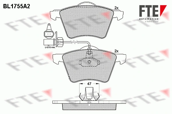 Brake Pad Set, disc brake (BL1755A2)