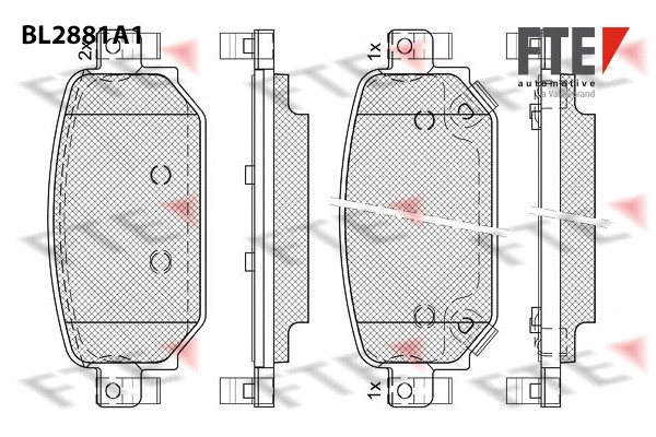 Brake Pad Set, disc brake (BL2881A1)
