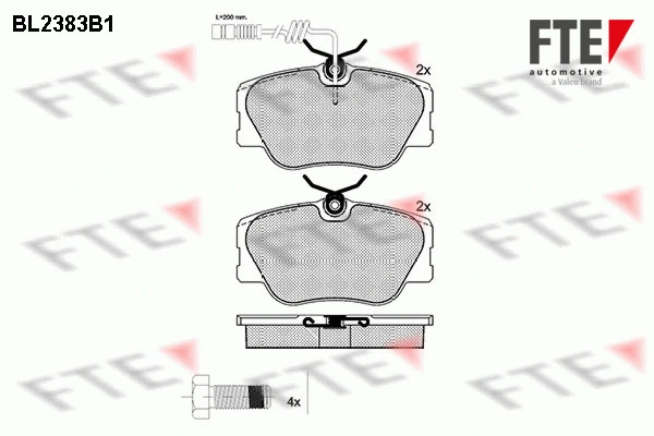 Brake Pad Set, disc brake (BL2383B1)
