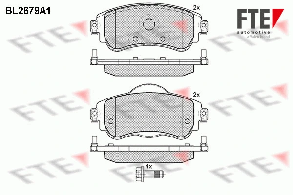 Brake Pad Set, disc brake (BL2679A1)