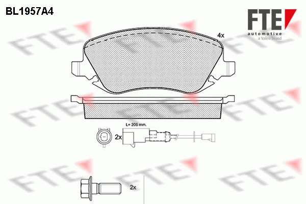 Brake Pad Set, disc brake (BL1957A4)