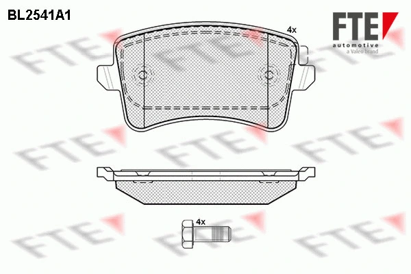 Brake Pad Set, disc brake (BL2541A1)