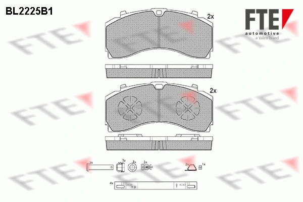 Brake Pad Set, disc brake (BL2225B1)