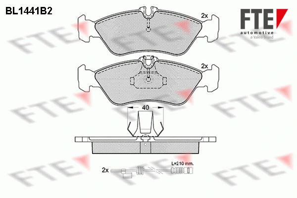 Brake Pad Set, disc brake (BL1441B2)