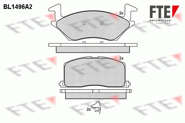 Brake Pad Set, disc brake (BL1496A2)