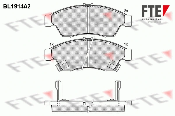 Brake Pad Set, disc brake (BL1914A2)