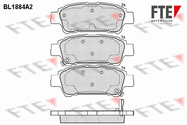 Brake Pad Set, disc brake (BL1884A2)
