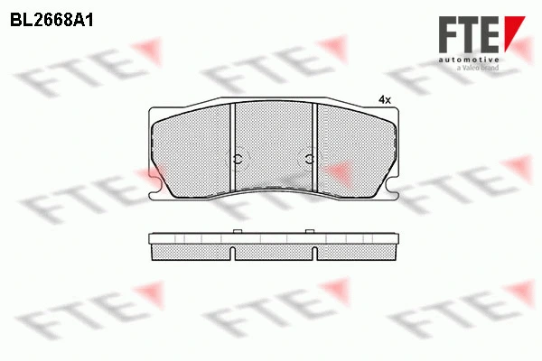 Brake Pad Set, disc brake (BL2668A1)