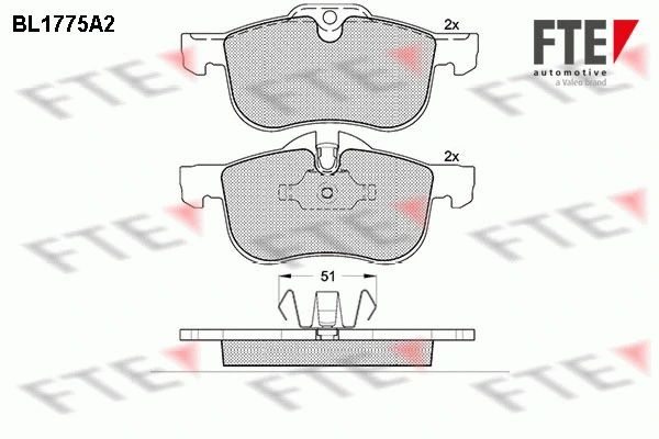Brake Pad Set, disc brake (BL1775A2)