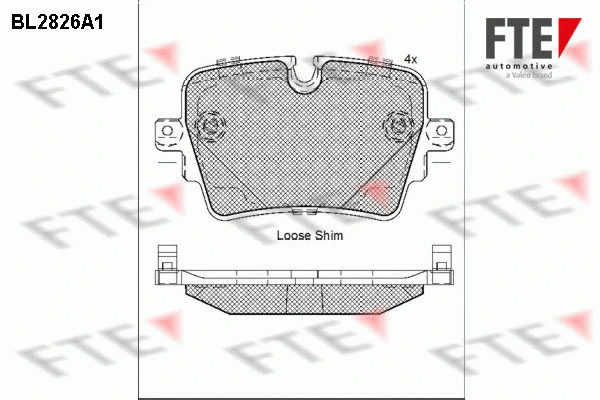 Brake Pad Set, disc brake (BL2826A1)