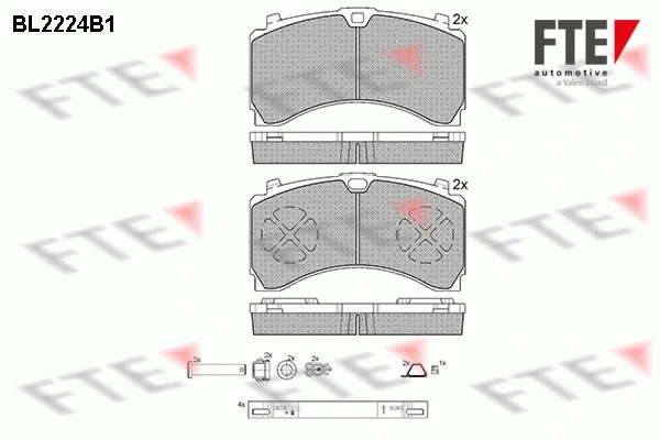 Brake Pad Set, disc brake (BL2224B1)