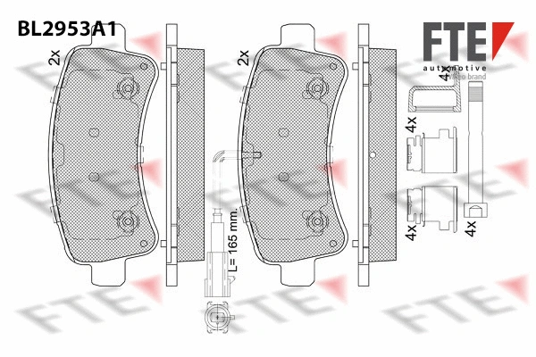 Brake Pad Set, disc brake (BL2953A1)