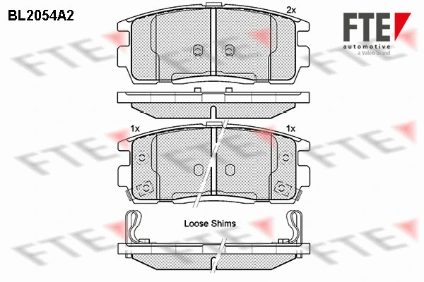 Brake Pad Set, disc brake (BL2054A2)