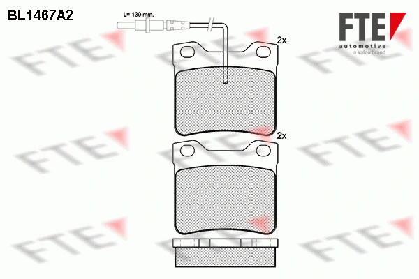 Brake Pad Set, disc brake (BL1467A2)