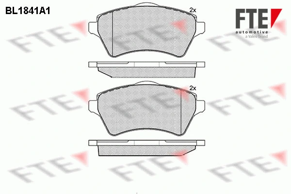 Brake Pad Set, disc brake (BL1841A1)