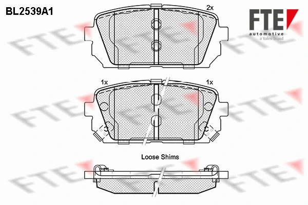 Brake Pad Set, disc brake (BL2539A1)