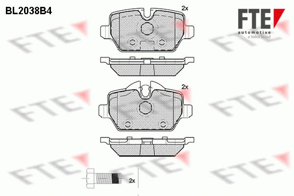 Brake Pad Set, disc brake (BL2038B4)