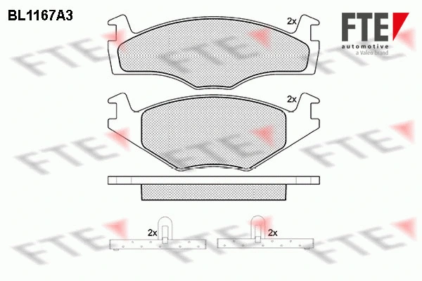 Brake Pad Set, disc brake (BL1167A3)