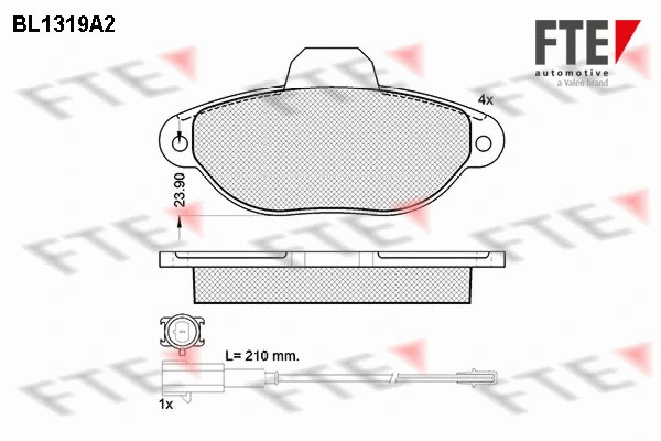 Brake Pad Set, disc brake (BL1319A2)