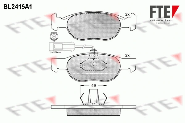 Brake Pad Set, disc brake (BL2415A1)