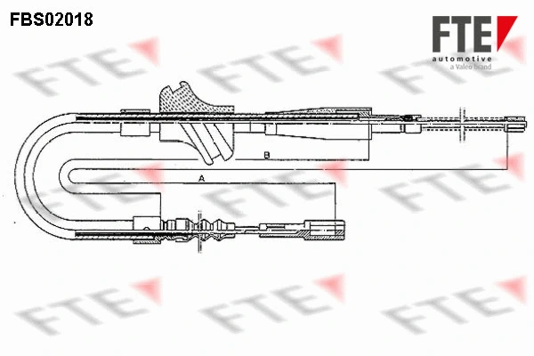 Cable Pull, parking brake (FBS02018)
