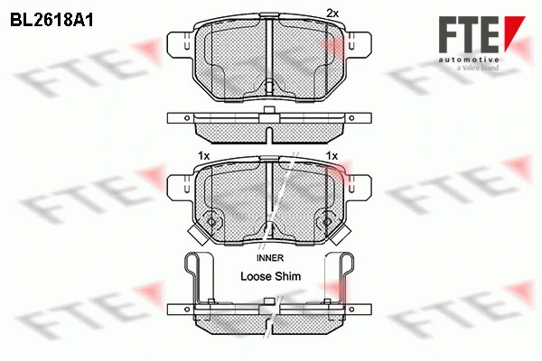 Brake Pad Set, disc brake (BL2618A1)