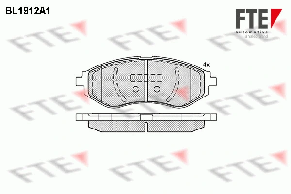 Brake Pad Set, disc brake (BL1912A1)