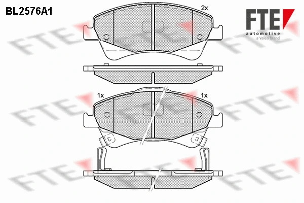 Brake Pad Set, disc brake (BL2576A1)
