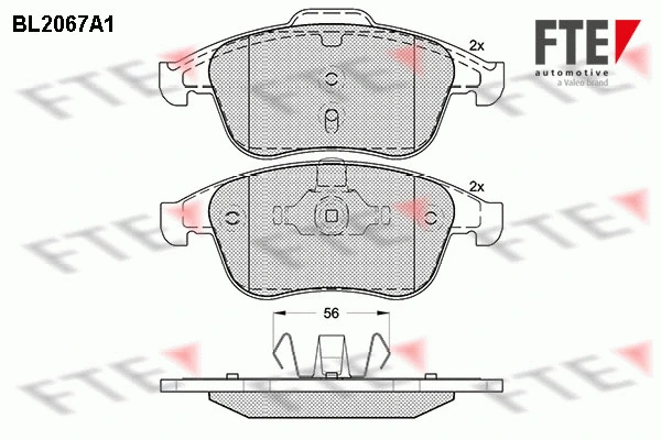 Brake Pad Set, disc brake (BL2067A1)