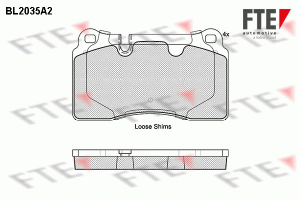Brake Pad Set, disc brake (BL2035A2)
