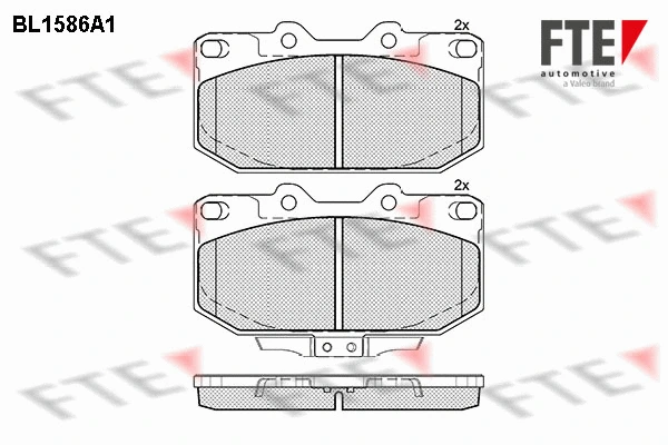 Brake Pad Set, disc brake (BL1586A1)