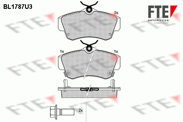 Brake Pad Set, disc brake (BL1787U3)