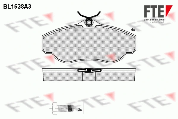 Brake Pad Set, disc brake (BL1638A3)