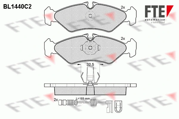Brake Pad Set, disc brake (BL1440C2)
