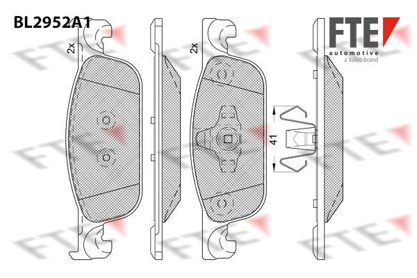 Brake Pad Set, disc brake (BL2952A1)