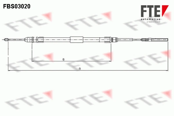 Cable Pull, parking brake (FBS03020)