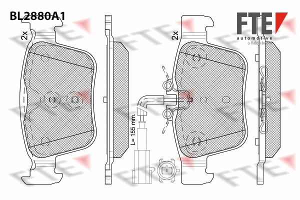 Brake Pad Set, disc brake (BL2880A1)