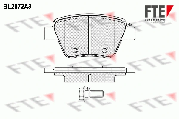 Brake Pad Set, disc brake (BL2072A3)