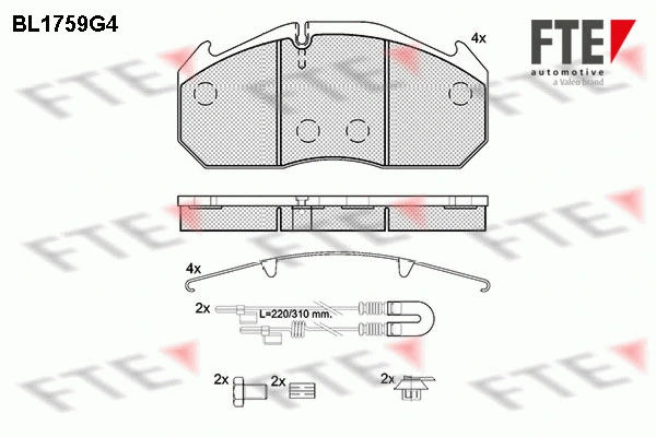Brake Pad Set, disc brake (BL1759G4)